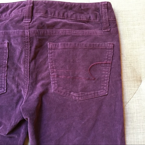 American Eagle Corduroy Jegging Jeans Purple Sz 0 - Picture 6 of 7